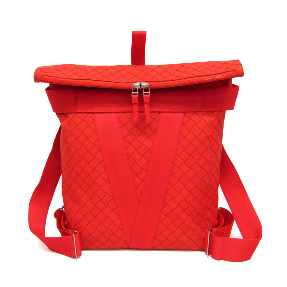 Bottega Veneta New Rubber Backpack Men's Rubber,Canvas Backpack Red Color